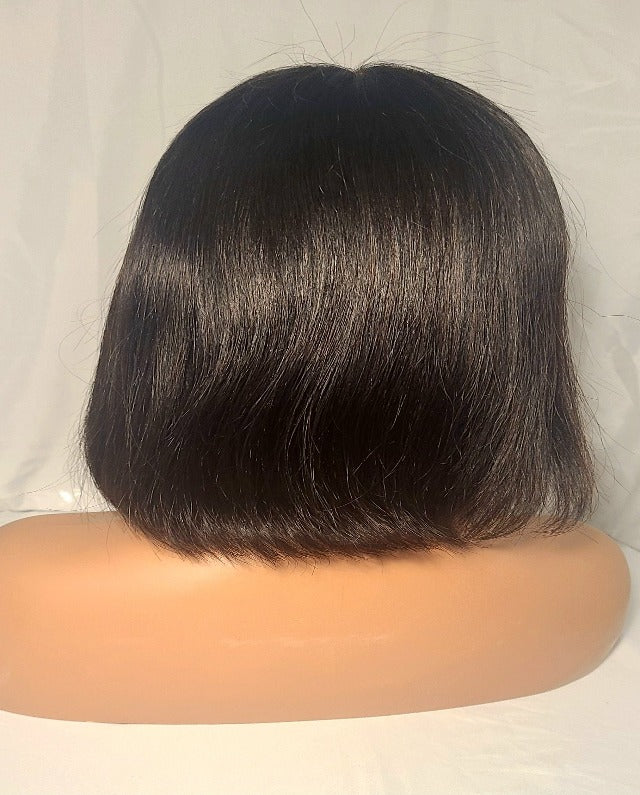 Natural Bang Wig Straight Human Hair 10''